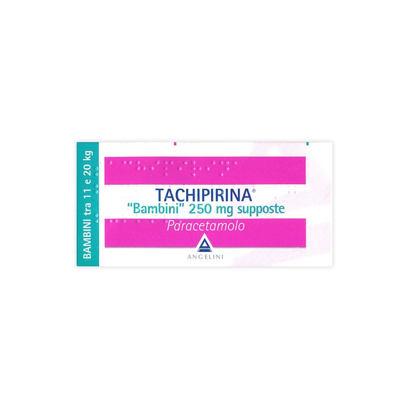 Tachipirina 250 mg supposte pediatriche di Paracetamolo