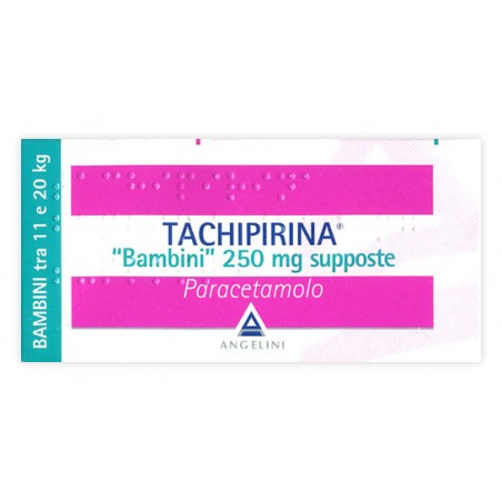 Tachipirina 250 mg supposte pediatriche di Paracetamolo