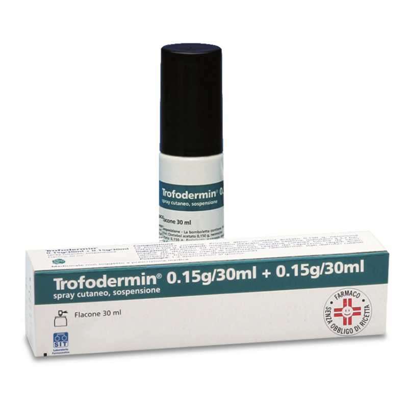 Sit Laboratorio Farmac. Trofodermin 5 Mg/ml + 5 Mg/ml Spray Cutaneo, Sospensione Clostebol Acetato + Neomicina Solfato