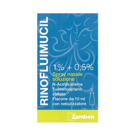 Zambon Italia Rinofluimucil 1% + 0,5% Spray Nasale Soluzione N-acetilcisteina + Tuaminoeptano Solfato