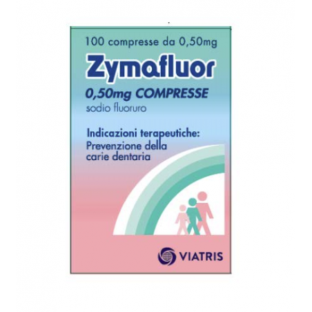 Zymafluor 0,50 mg 100 compresse per la profilassi delle carie