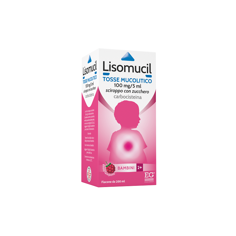 flacone 200 ml lisomucil tosse mucolitico bambini