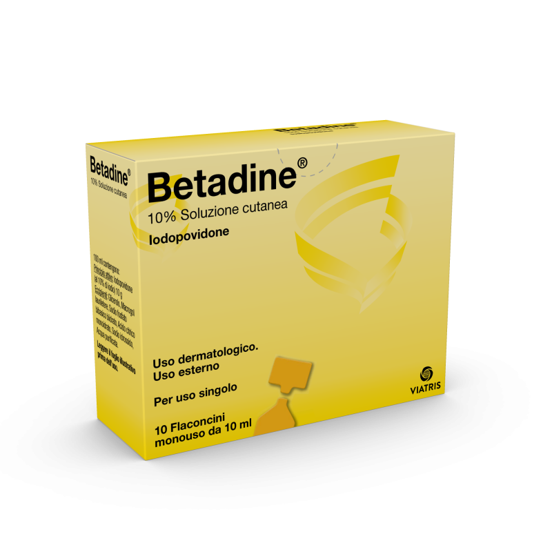 Betadine 10% Soluzione Cutanea Iodopovidone 10 flaconcini da 10 ml