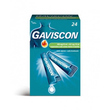 Reckitt Benckiser H. Gaviscon 500 Mg/10 Ml + 267 Mg/10 Ml Sospensione Orale Gaviscon 500 Mg/10 Ml + 267 Mg/10 Ml Sospensione Ora