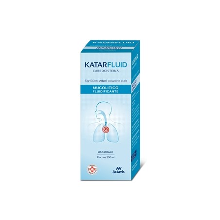 Aurobindo Pharma Katarfluid 5 G/100 Ml Adulti Soluzione Orale Carbocisteina Medicinale Equivalente