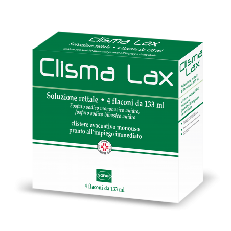 Clisma Lax Soluzione Rettale 4 clismi da 133 ml per la stitichezza