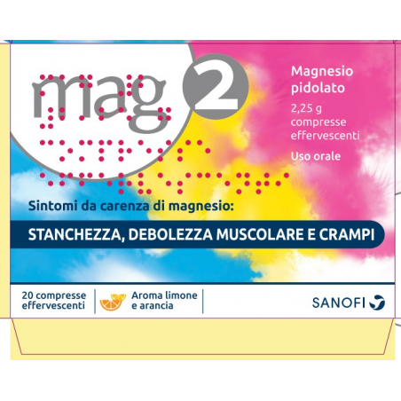 Opella Healthcare Italy Mag2 2,25 G Compresse Effervescenti Magnesio Pidolato