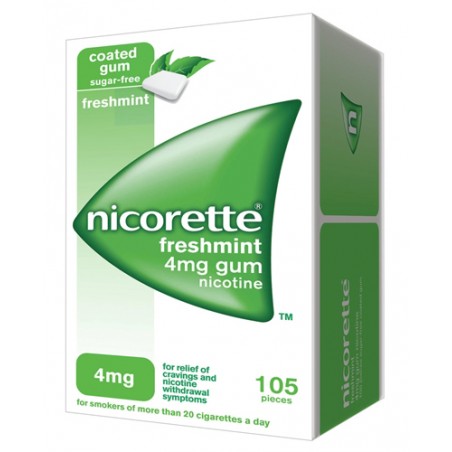 Nicorette 4 mg 105 gomme masticabili gusto menta