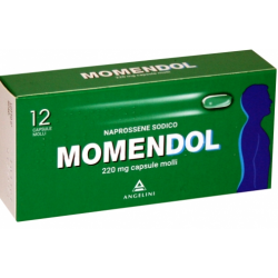 Blister da 12 capsule molle di Momendol 220 Mg della Angelini Pharma