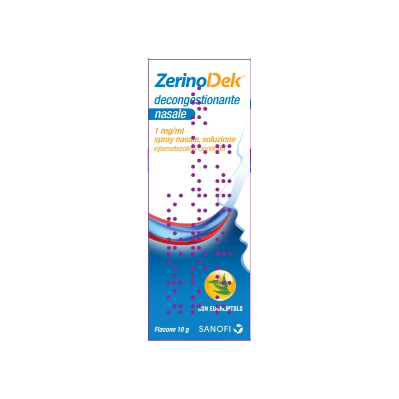 Zentiva Italia Zerinodek Decongestionante Nasale 1 Mg/ml Spray Nasale, Soluzione Xilometazolina Cloridrato