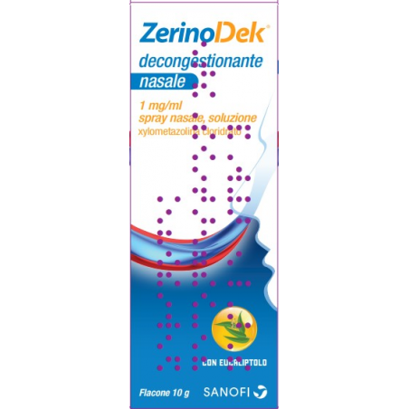 Zentiva Italia Zerinodek Decongestionante Nasale 1 Mg/ml Spray Nasale, Soluzione Xilometazolina Cloridrato