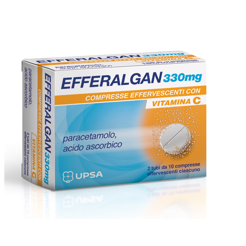 Upsa Italy Efferalgan 330 Mg Compresse Effervescenti Con Vitamina C Paracetamolo/acido Ascorbico