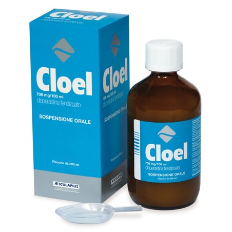 Aesculapius Farmaceutici Cloel 708 Mg/100 Ml Sospensione Orale Cloperastina Fendizoato Medicinale Equivalente