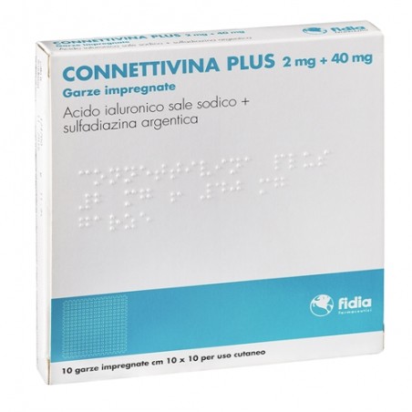 Fidia Farmaceutici Connettivina Plus 2 Mg + 40 Mg Garze Impregnate Connettivina Plus 4 Mg + 80 Mg Garze Impregnate Connettivina 