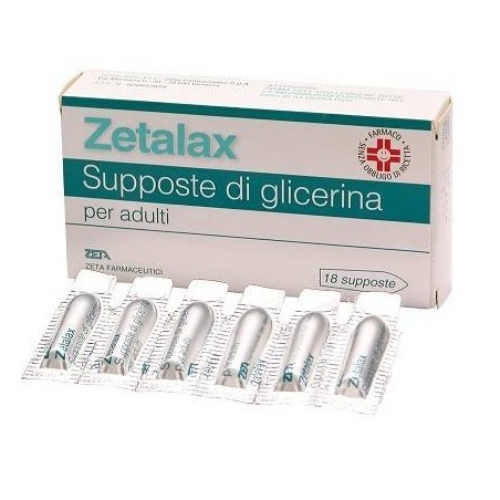 Zetalax Glicerina Per Adulti 2,25 g 18 supposte