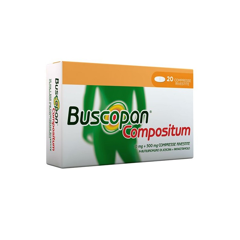 Opella Healthcare Italy Buscopan Compositum 10 Mg + 500 Mg Compresse Rivestite N-butilbromuro Di Joscina + Paracetamolo