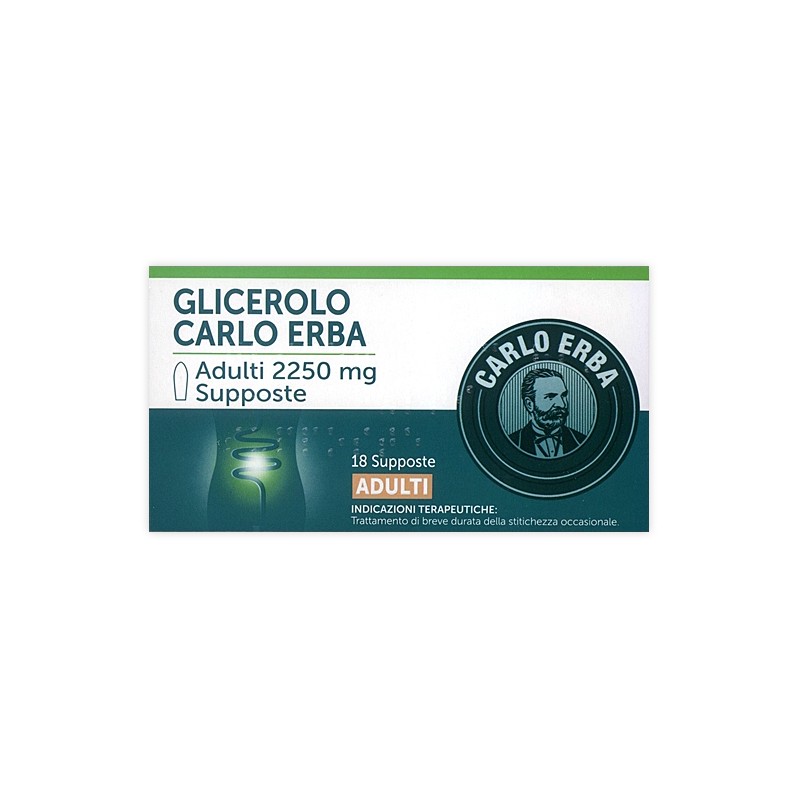 Carlo Erba Glicerolo Adulti 18 supposte 2250 mg