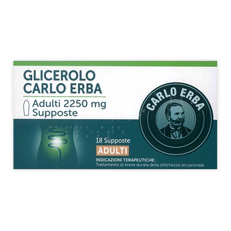 Carlo Erba Glicerolo Adulti 18 supposte 2250 mg