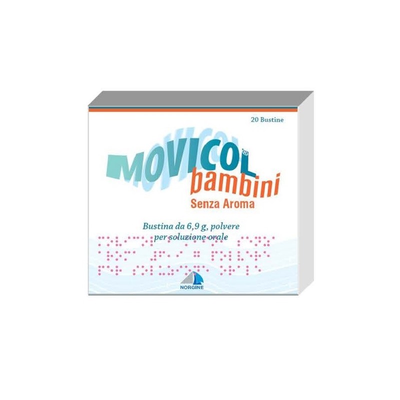 Norgine Italia Movicol Bambini 6,9 G, Polvere Per Soluzione Orale, Senza Aroma