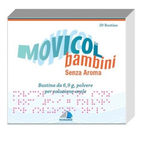 Norgine Italia Movicol Bambini 6,9 G, Polvere Per Soluzione Orale, Senza Aroma