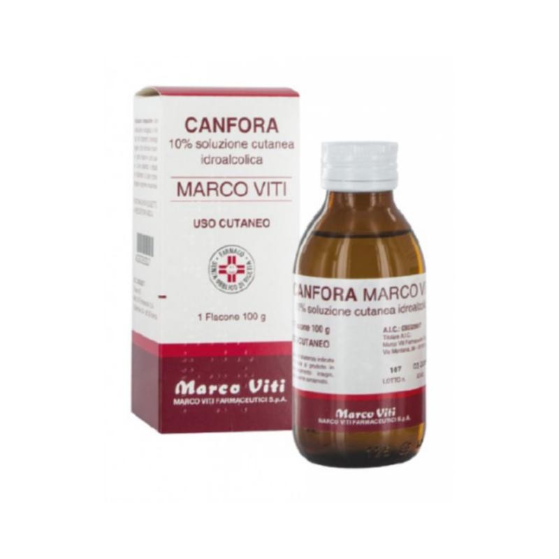 Marco Viti Farmaceutici Canfora Marco Viti 10 % Soluzione Cutanea Idroalcolica Canfora Marco Viti 10 % Soluzione Cutanea Oleosa 