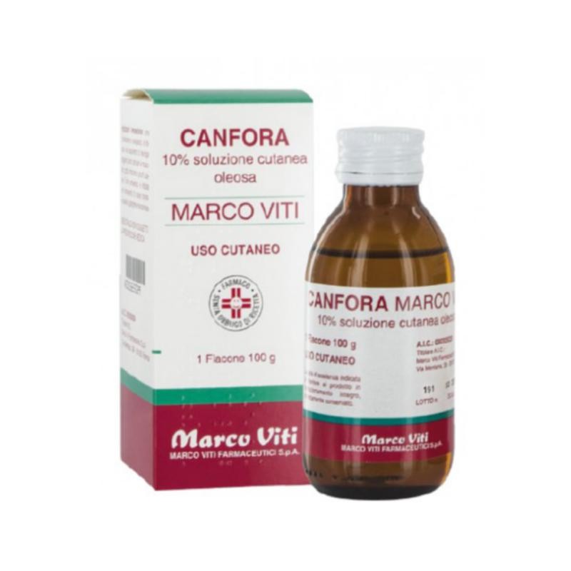 Marco Viti Farmaceutici Canfora Marco Viti 10 % Soluzione Cutanea Idroalcolica Canfora Marco Viti 10 % Soluzione Cutanea Oleosa 