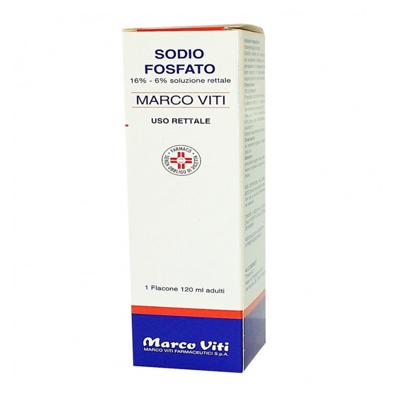 Marco Viti Farmaceutici Sodio Fosfato Marco Viti 16% / 6% Soluzione Rettale Sodio Fosfato Monobasico Monoidrato E Sodio Fosfato 