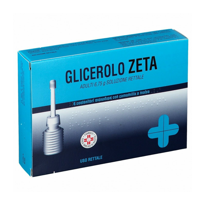 Glicerolo Zeta Adulti 6,75 g soluzione rettale 6 pipette