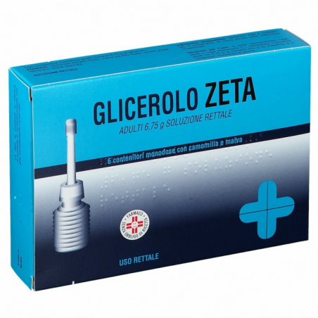 Glicerolo Zeta Adulti 6,75 g soluzione rettale 6 pipette