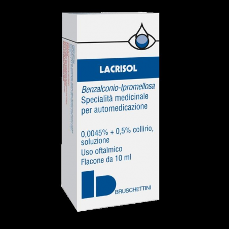 Bruschettini Lacrisol 0.0045% + 0.5 % Collirio, Soluzione Benzalconio Cloruro E Ipromellosa  Medicinale Equivalente