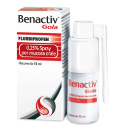 Flacone Spray con cannula da 15 ml di Benactiv Gola della Reckitt Benckiser