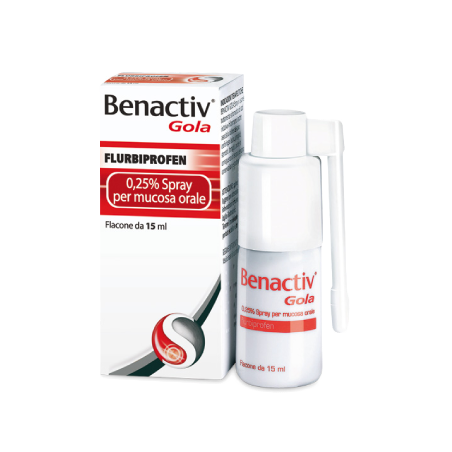 Benactiv Gola Spray 0,25 % Per Mucosa Orale 15 ml