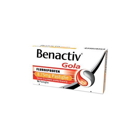 Benactiv Gola 8,75 mg 16 pastiglie arancia senza zucchero