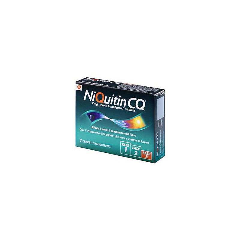 Niquitin Cerotti Transdermici Trasparenti Nicotina 7 Mg/24 ore