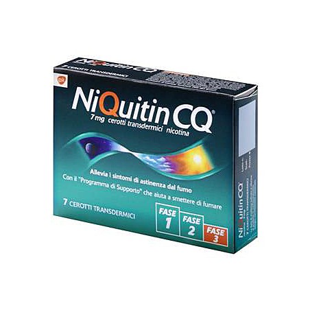 Niquitin Cerotti Transdermici Trasparenti Nicotina 7 Mg/24 ore