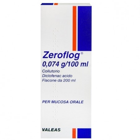 Valeas Ind. Chim. Farmac. Zeroflog 0,074 G/100 Ml Collutorio, 1 Flacone Diclofenac Acido