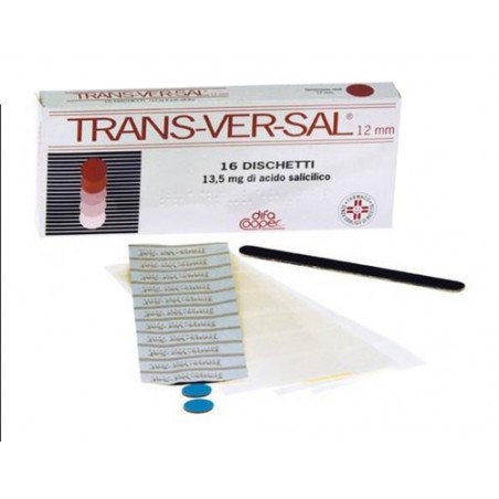 Trans-ver-sal 13,5 Mg/ 12 Mm 16 Cerotti Transdermici per verruche e duroni