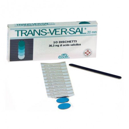 Trans-ver-sal 36,3 Mg/20 Mm 10 Cerotti Transdermici per verruche e calli