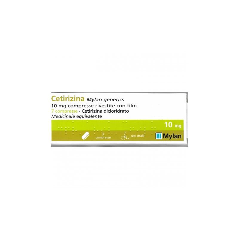 Cetirizina Mylan Generics 10 Mg Compresse Rivestite Con Film Cetirizina Dicloridrato Medicinale Equivalente