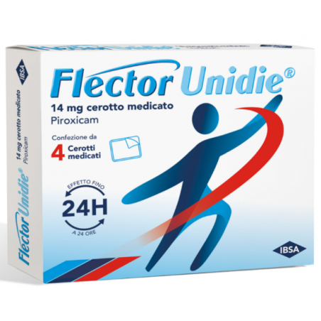 Ibsa Farmaceutici Italia Flector Unidie 14 Mg, Cerotto Medicato Piroxicam 4 cerotti