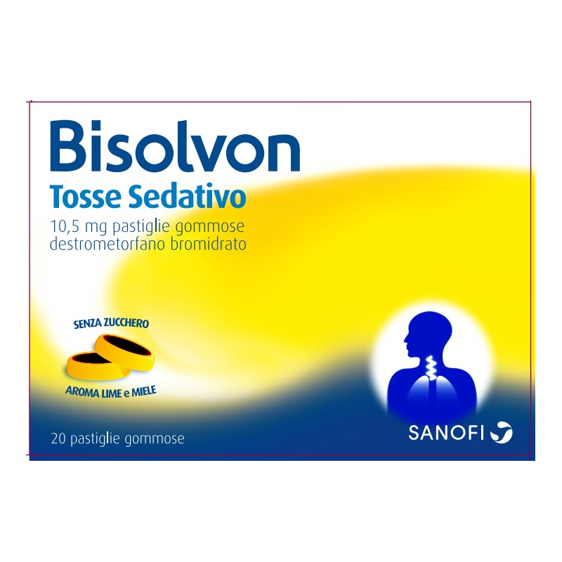 Opella Healthcare Italy Bisolvon Tosse Sedativo 10,5 Mg Pastiglie Gommose Destrometorfano Bromidrato