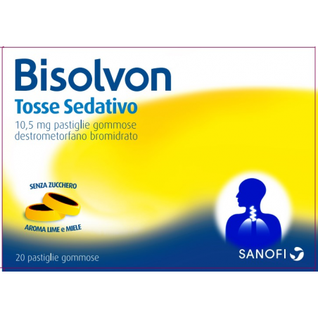 Opella Healthcare Italy Bisolvon Tosse Sedativo 10,5 Mg Pastiglie Gommose Destrometorfano Bromidrato