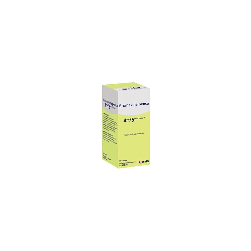 Towa Pharmaceutical Bromexina Pensa 4 Mg/5 Ml Sciroppo Bromexina Cloridrato Medicinale Equivalente