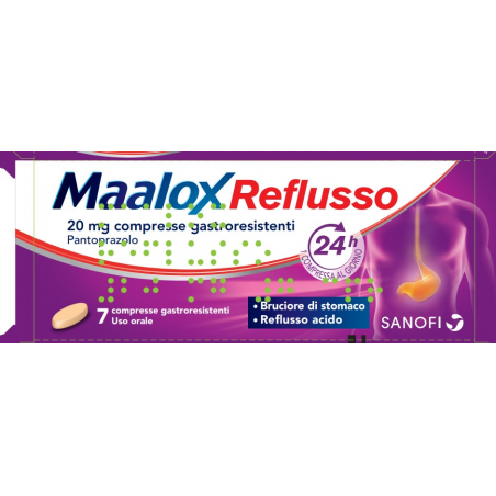 Maalox Reflusso 20 Mg 7 Compresse Gastroresistenti