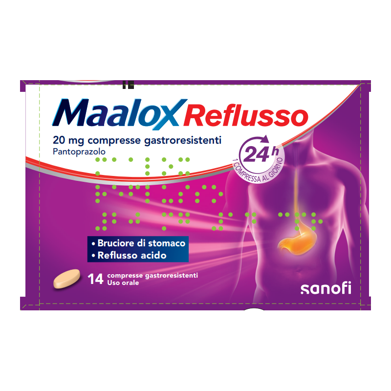 Maalox Reflusso 20 Mg 14 Compresse Gastroresistenti