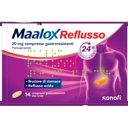 Maalox Reflusso 20 Mg 14 Compresse Gastroresistenti