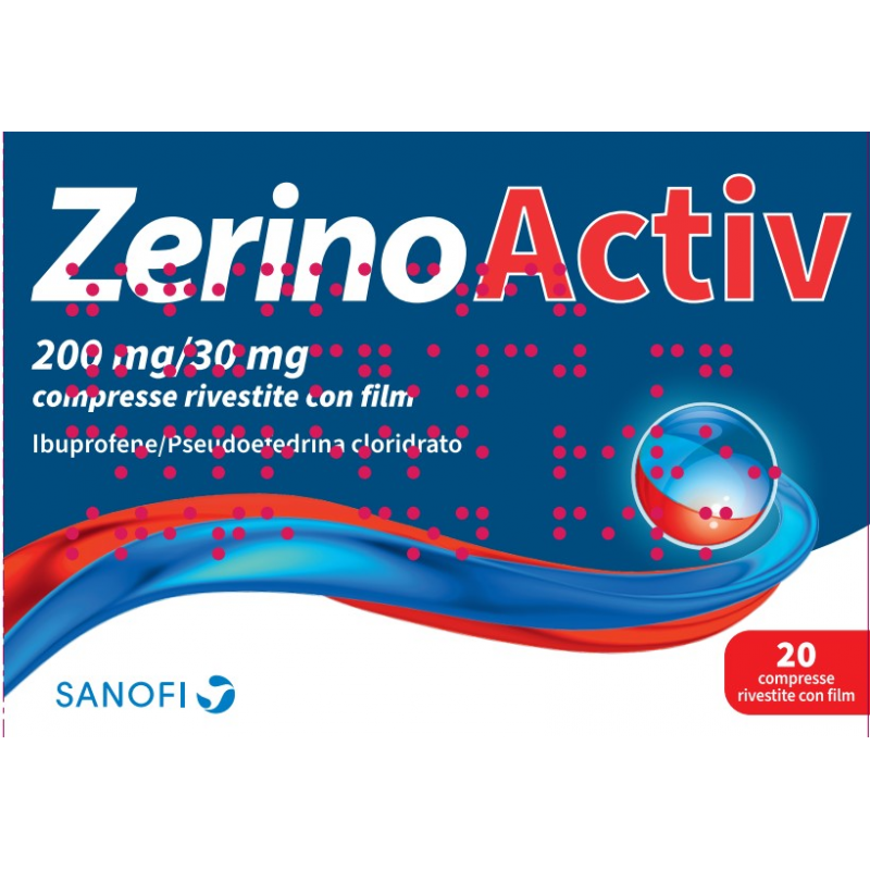 Zentiva Italia Zerinoactiv 200 Mg/30 Mg Compresse Rivestite Con Film Ibuprofene/pseudoefedrina Cloridrato