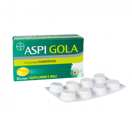 Aspi Gola 8,75 Mg 24 Pastiglie Gusto Limone E Miele per il mal di gola