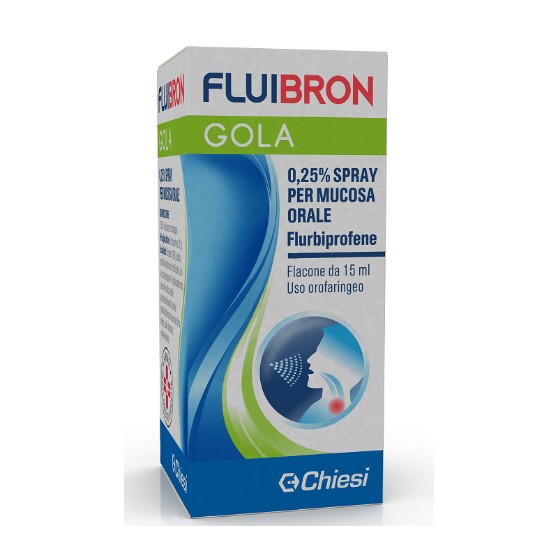 Chiesi Italia Fluibron Gola 0,25% Collutoriofluibron Gola 0,25% Spray Per Mucosa Orale Flurbiprofene