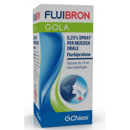 Chiesi Italia Fluibron Gola 0,25% Collutoriofluibron Gola 0,25% Spray Per Mucosa Orale Flurbiprofene